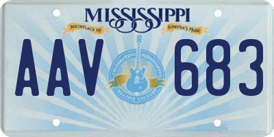 MS license plate AAV683