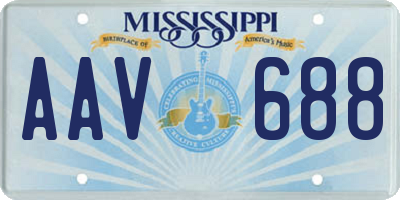 MS license plate AAV688
