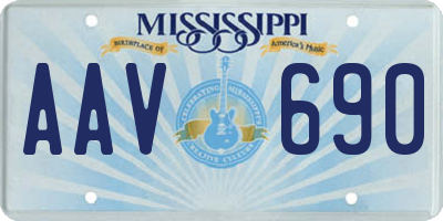 MS license plate AAV690