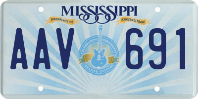 MS license plate AAV691
