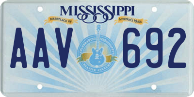 MS license plate AAV692