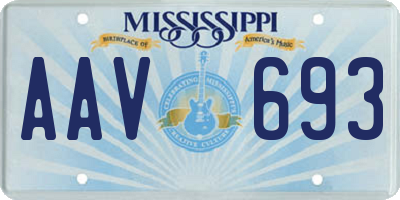 MS license plate AAV693