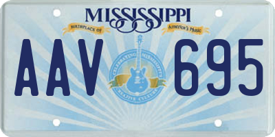 MS license plate AAV695