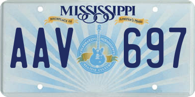 MS license plate AAV697