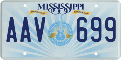 MS license plate AAV699