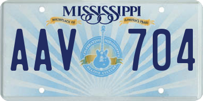 MS license plate AAV704