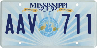 MS license plate AAV711