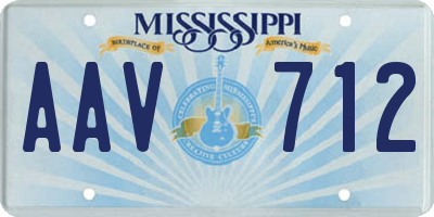MS license plate AAV712