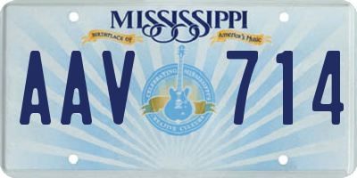 MS license plate AAV714