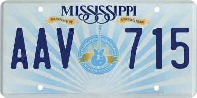 MS license plate AAV715