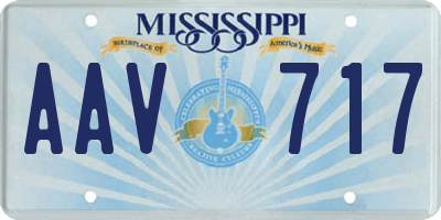MS license plate AAV717