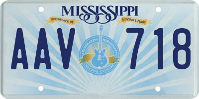 MS license plate AAV718