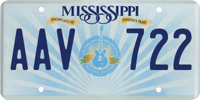 MS license plate AAV722