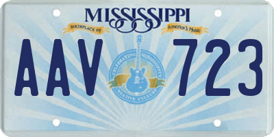 MS license plate AAV723