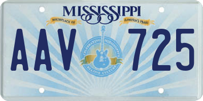 MS license plate AAV725