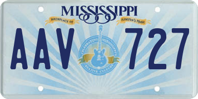 MS license plate AAV727