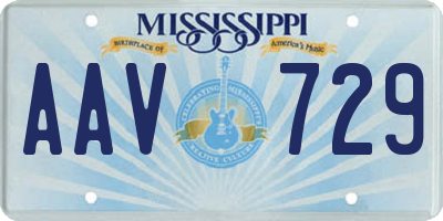MS license plate AAV729