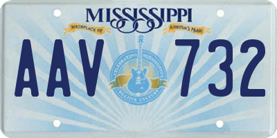 MS license plate AAV732