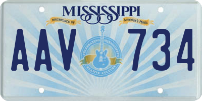 MS license plate AAV734