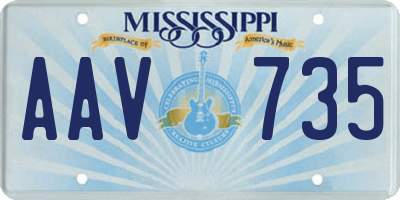 MS license plate AAV735