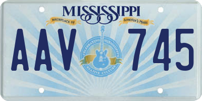 MS license plate AAV745