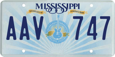 MS license plate AAV747