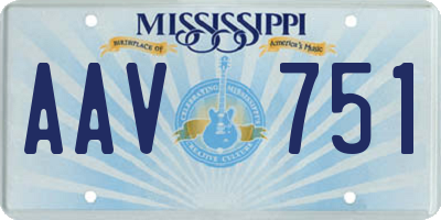 MS license plate AAV751
