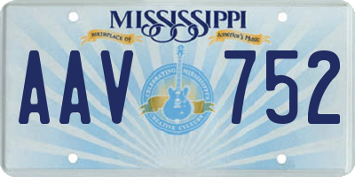 MS license plate AAV752