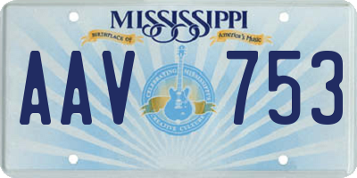 MS license plate AAV753