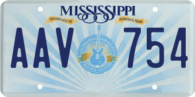 MS license plate AAV754
