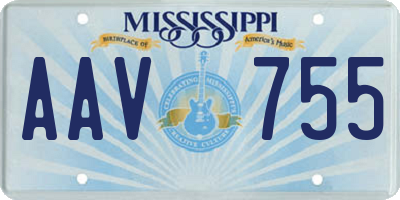 MS license plate AAV755