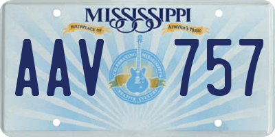 MS license plate AAV757