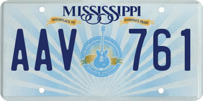 MS license plate AAV761