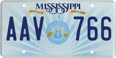 MS license plate AAV766