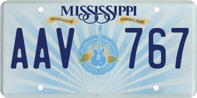 MS license plate AAV767