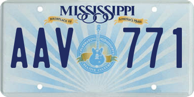 MS license plate AAV771