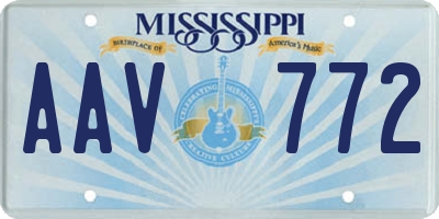 MS license plate AAV772