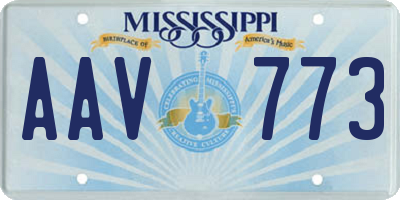 MS license plate AAV773