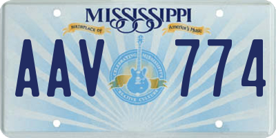 MS license plate AAV774