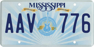 MS license plate AAV776