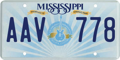 MS license plate AAV778
