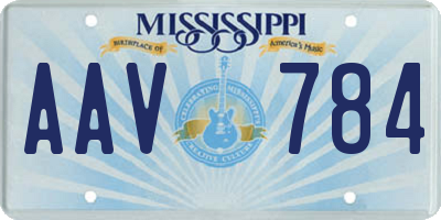 MS license plate AAV784