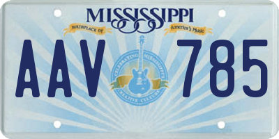 MS license plate AAV785