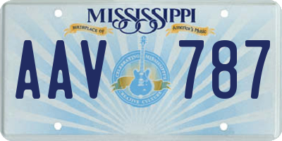 MS license plate AAV787