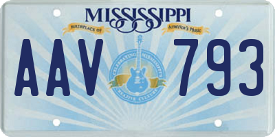 MS license plate AAV793