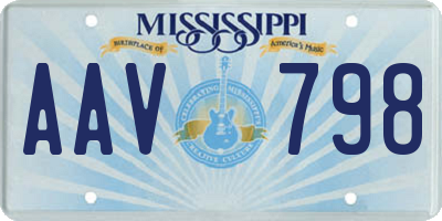 MS license plate AAV798