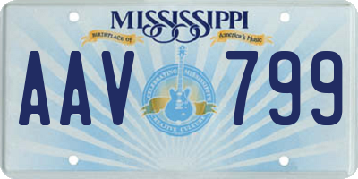 MS license plate AAV799