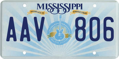 MS license plate AAV806