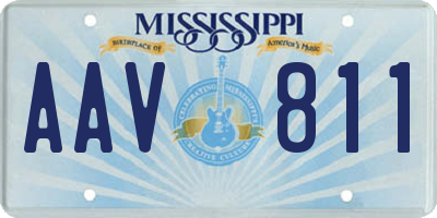 MS license plate AAV811