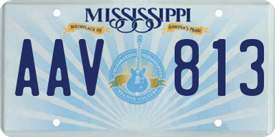 MS license plate AAV813